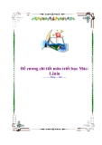 Đề cương chi tiết môn triết học Mác-Lênin chuẩn nhất