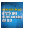 Tuyển sinh Đại học, Cao đẳng năm 2012: Những điều cần biết