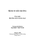 Bài giảng Kinh tế môi trường: Tổng hợp kiến thức chuẩn nhất