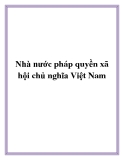 Nhà nước pháp quyền xã hội chủ nghĩa Việt Nam