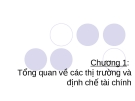 Thị Trường Tài Chính: Chương 1 - Tổng Quan và Phân Tích