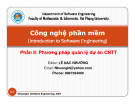 Quản lý dự án CNTT: Bài giảng Công nghệ phần mềm - Chương 4