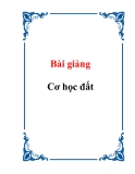 Bài giảng Cơ học đất [mới nhất]