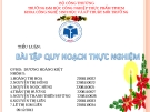 Bài tập quy hoạch thực nghiệm: Hướng dẫn giải chi tiết