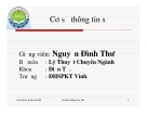 Công nghệ PCM: Bài giảng cơ sở thông tin số (Nguyễn Đình Thư) Chương 1