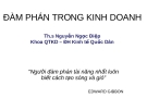 Bài giảng Đàm phán trong kinh doanh của TS. Nguyễn Ngọc Điệp