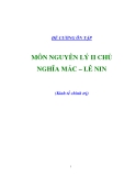 Đề cương ôn tập Nguyên lý II chủ nghĩa Mác-Lênin chuẩn nhất