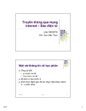 Bài giảng Báo điện tử Truyền thông qua mạng Internet: GV. Cao Văn Trực