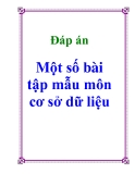 Bài tập môn cơ sở dữ liệu: Một số bài tập mẫu