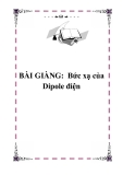 Bức xạ Dipole điện: Bài giảng chi tiết