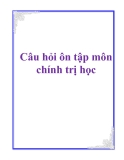 Câu hỏi ôn tập môn Chính trị học (có đáp án) chuẩn nhất