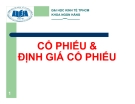 Bài giảng Cổ phiếu và định giá cổ phiếu chuẩn nhất