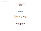 Ôn tập Quản lý học hiệu quả nhất