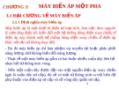 Máy biến áp một pha: Chương 3 (Phân tích chi tiết)