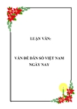 Dân số Việt Nam ngày nay: Luận văn về vấn đề và giải pháp