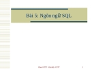 Ngôn ngữ SQL: Bài 5 - Tổng quan và hướng dẫn