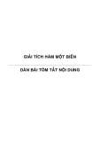 Dàn bài tóm tắt giải tích hàm một biến: Nội dung chuẩn nhất