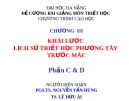 Đề cương bài giảng môn Triết học: Lịch sử Triết học phương Tây trước Mác - Chương III (Phần C & D)