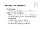 Quản trị xuất nhập khẩu: Kinh nghiệm và thông tin mới nhất