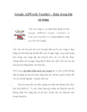 Google AdWords Voucher – thận trọng khi sử dụng