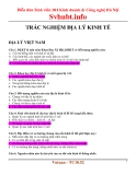 Trắc Nghiệm Địa Lý Kinh Tế: Tổng Hợp Bài Tập và Câu Hỏi (Có Đáp Án)