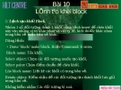 Lệnh tạo khối Block trong AutoCAD: Bài giảng Autocad-Bài 10