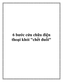 6 bước cứu chữa điện thoại khỏi [vấn đề]
