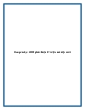 Mã độc mới: Kaspersky phát hiện 15 triệu vụ năm 2008