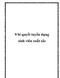 9 bí quyết tuyển dụng sinh viên xuất sắc nhất