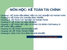 Kế toán tài chính: Môn học kế toán tài chính