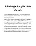 Bấm huyệt đơn giản chữa nôn mửa