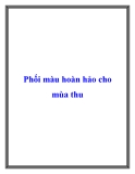 Phối màu hoàn hảo cho mùa thu