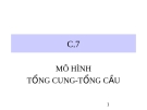 Bài giảng về Mô hình tổng cung tổng cầu chi tiết, dễ hiểu