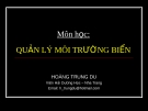 Bài giảng Quản lý môi trường biển (Hoàng Trung Du) chi tiết