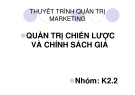Bài Thuyết Trình Quản trị chiến lược và chính sách giá
