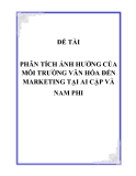 ĐỀ TÀI PHÂN TÍCH : ẢNH HƯỞNG CỦA MÔI TRƯỜNG VĂN HÓA ĐẾN MARKETING TẠI AI CẬP Và Nam Phi