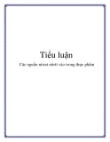 Tiểu luận: Các nguồn nitrat nitrit vào trong thực phẩm