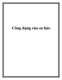 Công dụng của su hào