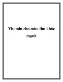 Vitamin cho mùa thu khỏe mạnh