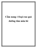 Cẩm nang: 4 loại rau quả dưỡng tâm mùa hè