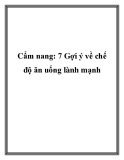 Cẩm nang: 7 Gợi ý về chế độ ăn uống lành mạnh
