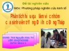 Phân tích hiệu quả làm việc nhóm của sinh viên Trường Đại học Đồng Tháp: Đề tài nghiên cứu