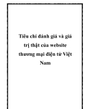 Tiêu chí đánh giá website thương mại điện tử Việt Nam: Giá trị thật và [Thêm từ mô tả/định tính]