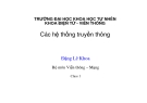 Hệ thống truyền thông: Chương 1 (Tổng quan và kiến thức cơ bản)