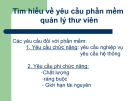 Yêu cầu phần mềm quản lý thư viện: Tìm hiểu chi tiết