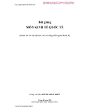 Giáo trình Kinh tế Quốc tế TS. Huỳnh Minh Triết [Mới nhất]