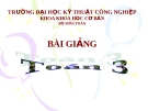 Bài giảng Toán 3 [mới nhất]