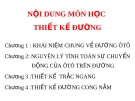 Đường ô tô: Khái niệm chung - Chương 1