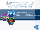Nghiên cứu công ty đa quốc gia: Liên hệ với các tập đoàn kinh tế ở Việt Nam