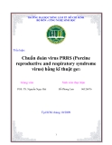 Tiểu luận: Chuẩn đoán virus PRRS (Porcine reproductive and respiratory syndrome virus) bằng kĩ thuật gen